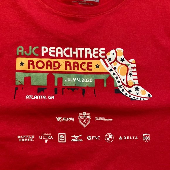 Peachtree Road Race Tee Shirt by Mizuno  XL - Picture 4 of 6